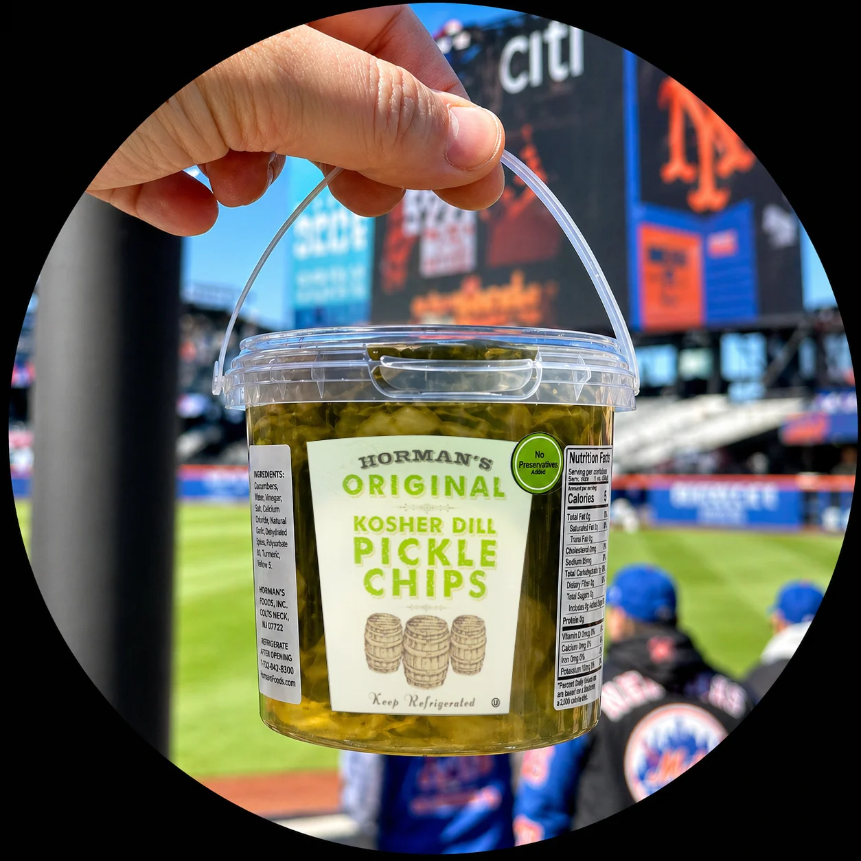 Horman's Mini Bucket Pickle Chips at Citi Field